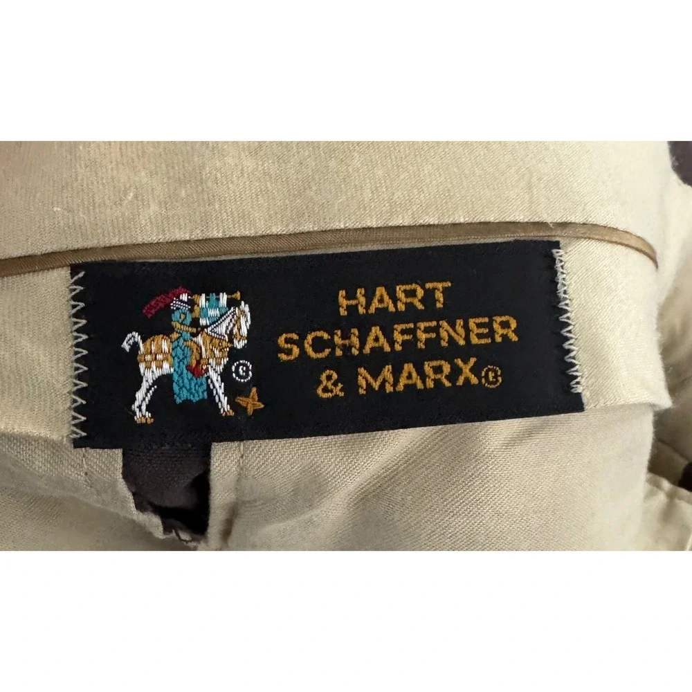 Hart Schaffner & Marx Gurka Tab Virgin Wool Dress‎ Pants Men 38x29.5 Gray